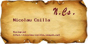 Nicolau Csilla névjegykártya