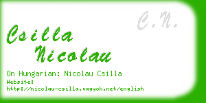 csilla nicolau business card